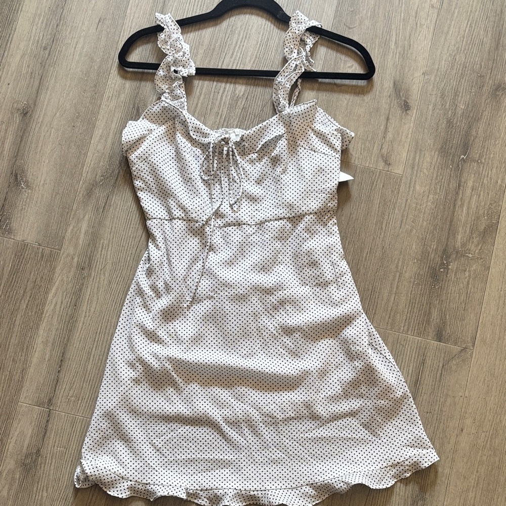 Polka Dot Dress with Ruffle Straps